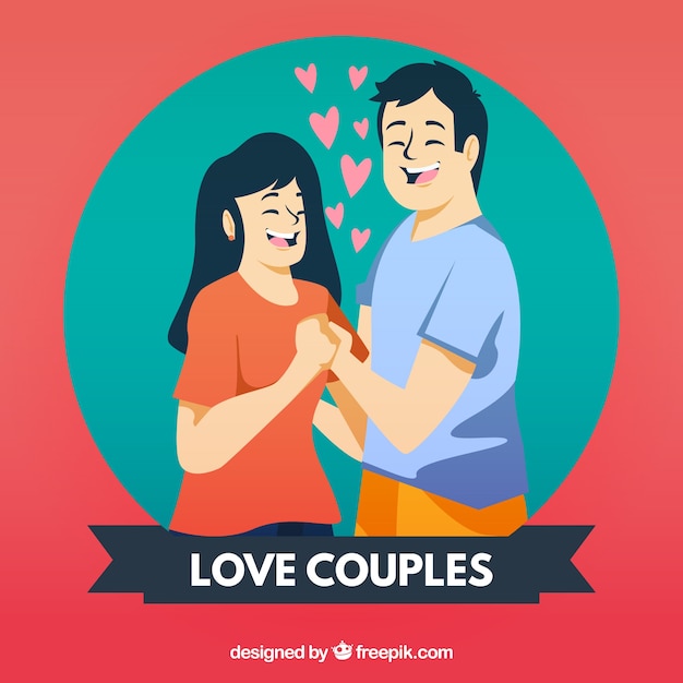 Vector gratuito pareja amorosa