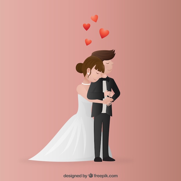 Pareja de boda enamorados