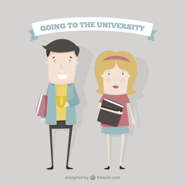 Pareja de estudiantes