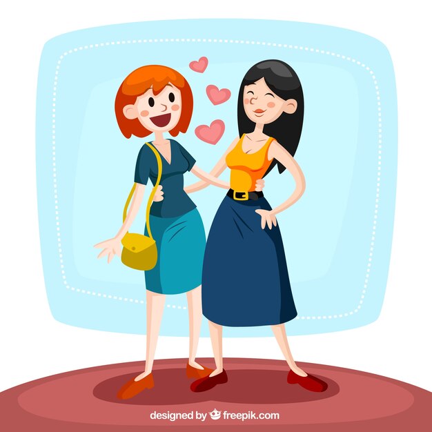 Pareja homosexual ilustración