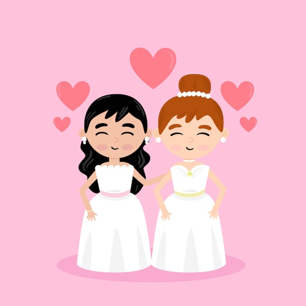 Vector gratuito pareja de novios gay