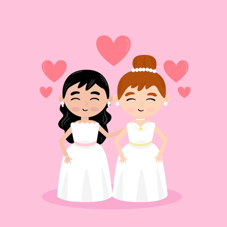 Vector gratuito pareja de novios gay