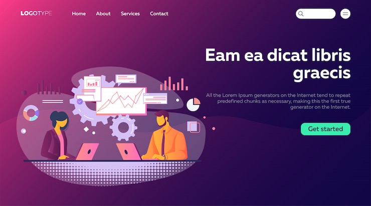 Vector gratuito pareja de profesionales analizando gráficos