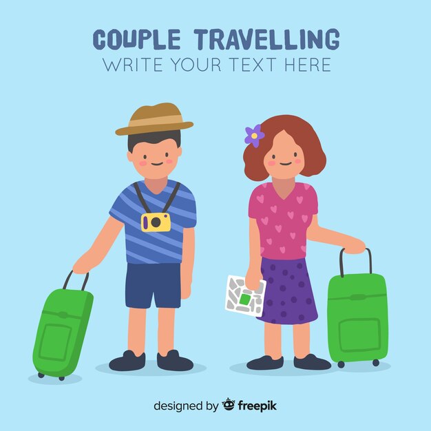 Pareja viajando