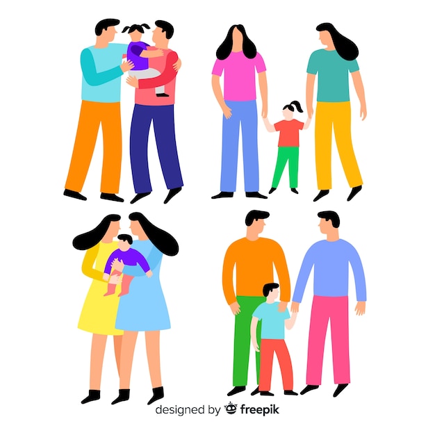 Parejas y familias del día del orgullo