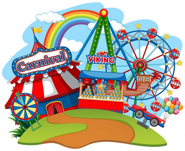 Parque temático feria de diversión