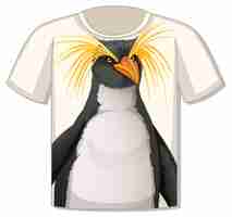 Vector gratuito parte delantera de la camiseta con plantilla de pingüino