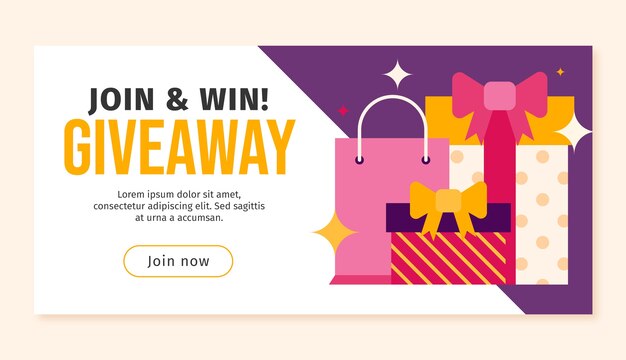 Participa para ganar un diseño de banner horizontal