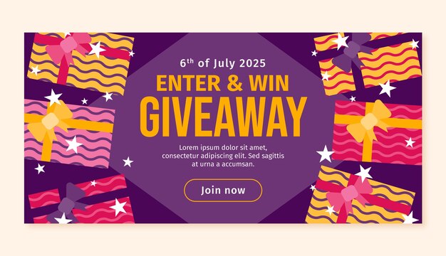 Participa para ganar un diseño de banner horizontal