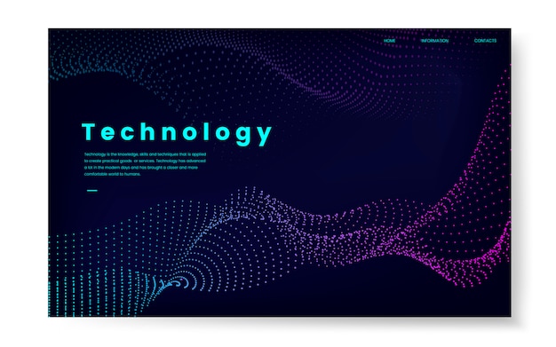 Partícula de visualización de datos dinámico patrón de onda