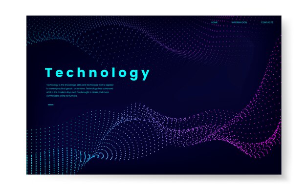 Partícula de visualización de datos dinámico patrón de onda
