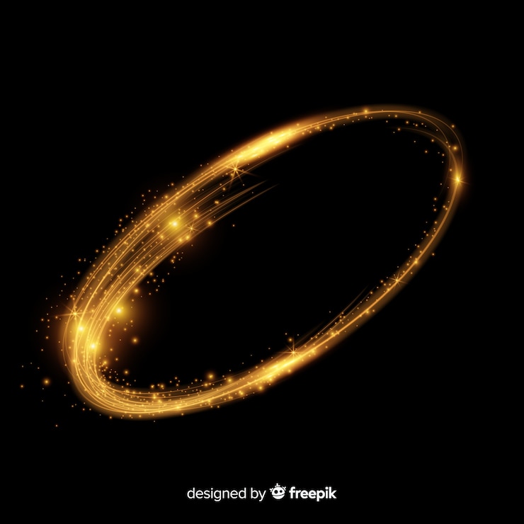Vector gratuito partículas brillantes en espiral estilo realista.