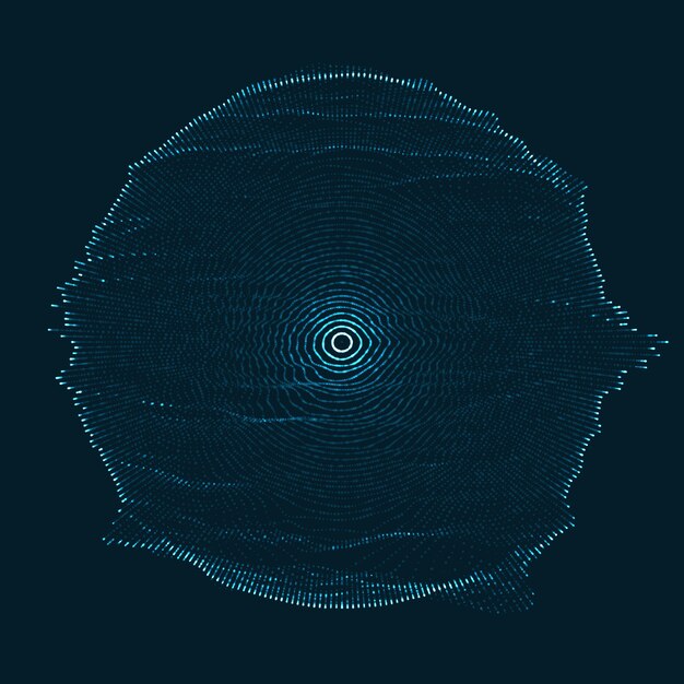partículas brillantes haciendo un círculo sobre fondo oscuro