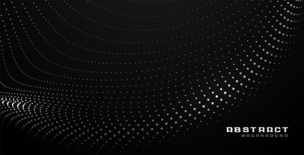 Partículas digitales abstractas sobre fondo negro