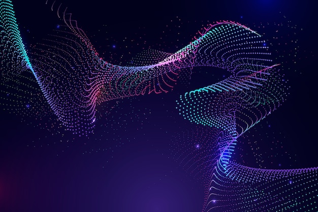 Partículas de fondo que brillan intensamente