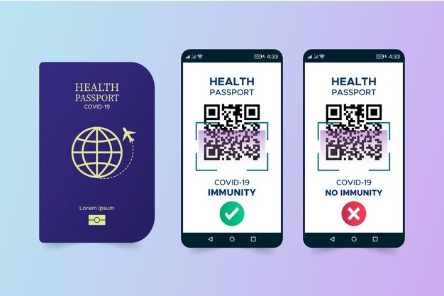 Pasaporte sanitario plano