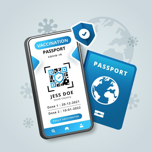 Pasaporte de vacunación gradiente