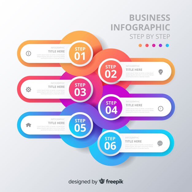 Pasos infografía profesional