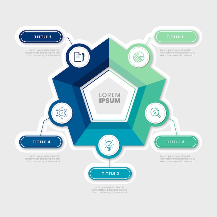 Vector gratuito pasos infográficos de plantilla de diseño plano