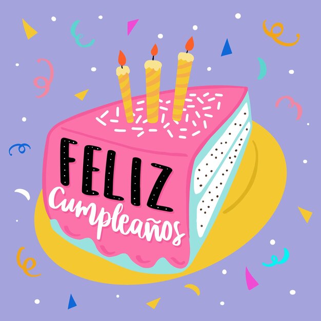 Pastel de cumpleaños con velas