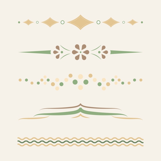 Pastel divisores diseño colección vector