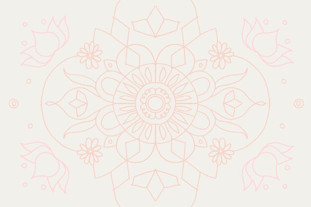 Pastel de Diwali indio mandala doodle