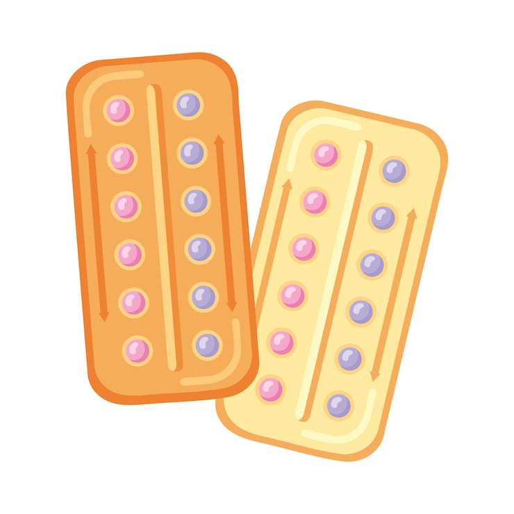 Vector gratuito pastillas anticonceptivas tabletas