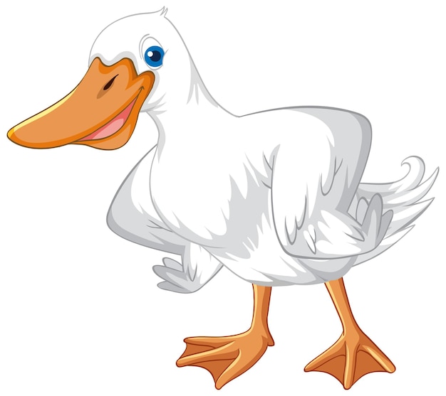 Vector gratuito patito en suelo blanco