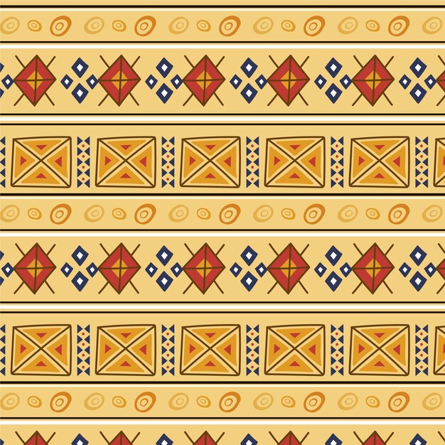 Patrón africano dibujado a mano