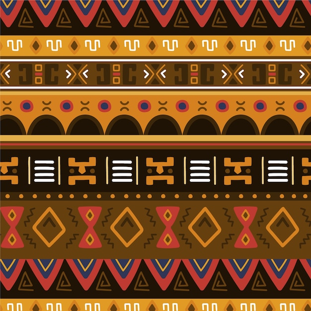 Patrón africano dibujado a mano