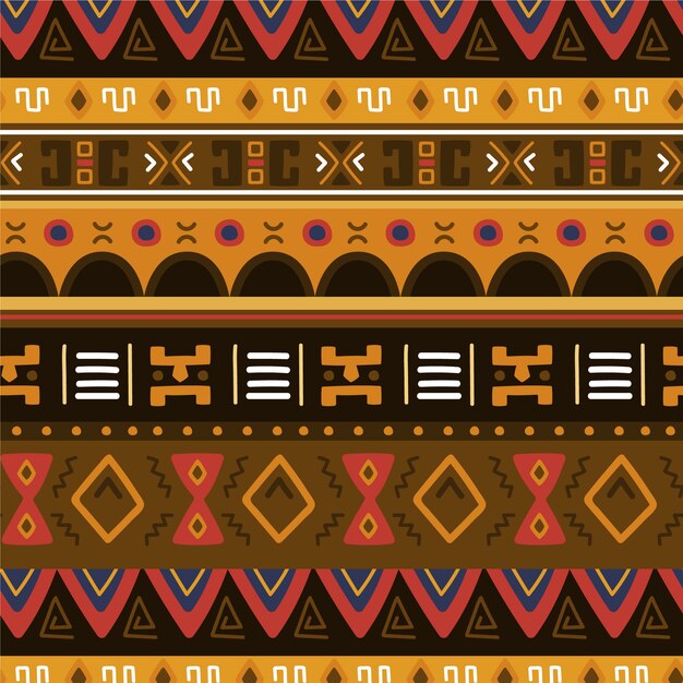 Patrón africano dibujado a mano