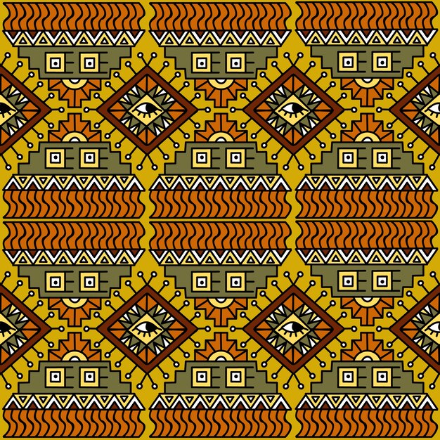 Patrón africano dibujado a mano