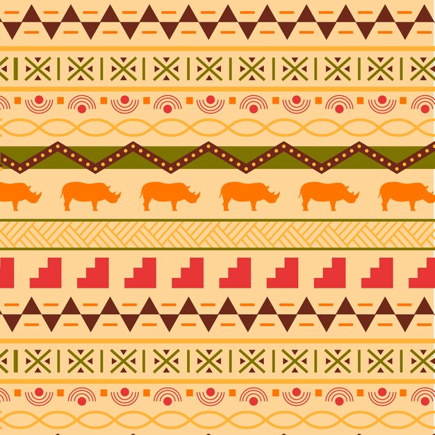 Patrón africano plano