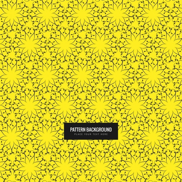 Vector gratuito patrón amarillo floral