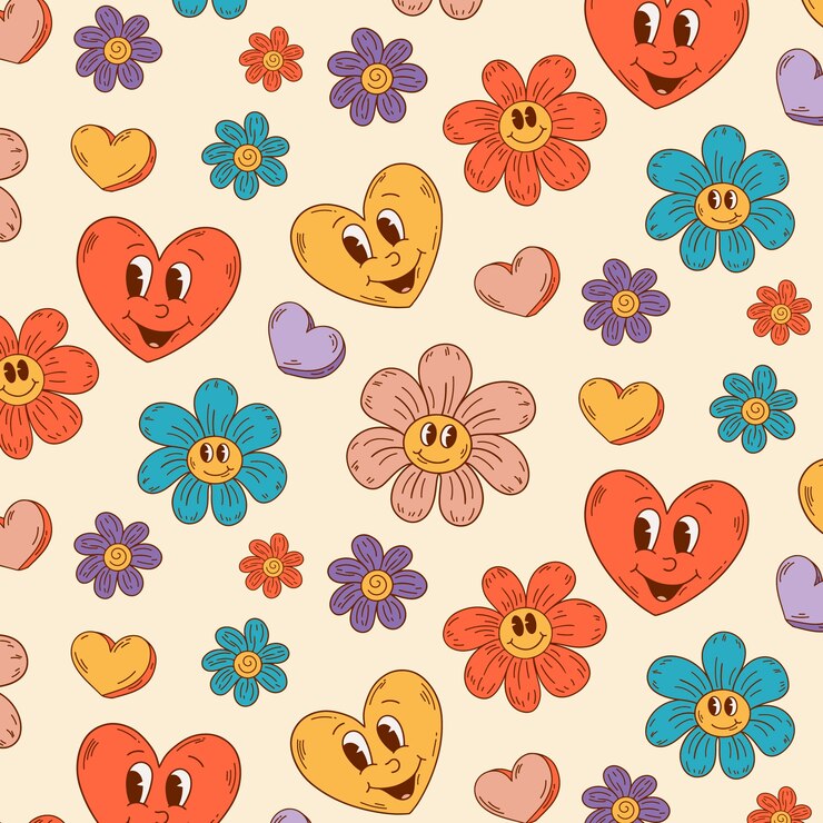 Vector gratuito el patrón de amor dibujado a mano