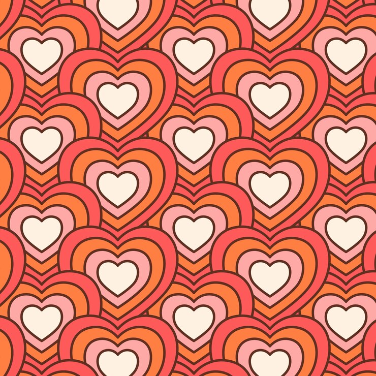 Vector gratuito el patrón de amor dibujado a mano