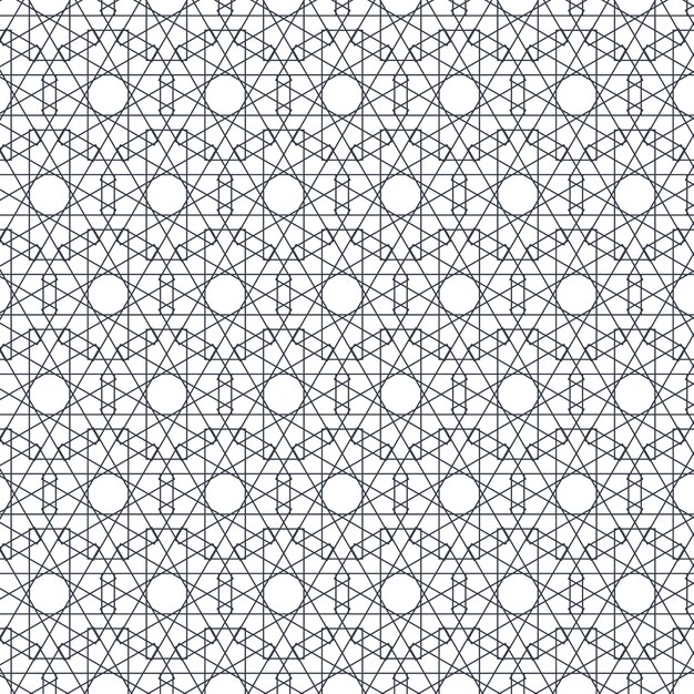 Patrón arabesco complejo de diseño plano