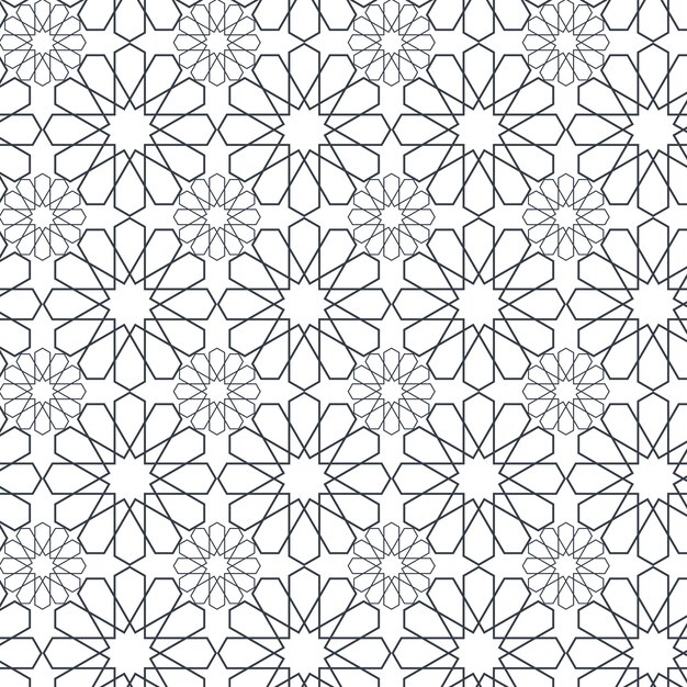 Patrón arabesco complejo de diseño plano
