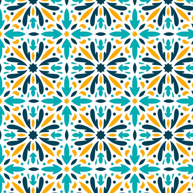 Patrón arabesco creativo de diseño plano