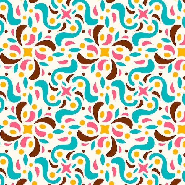 Patrón arabesco creativo de diseño plano