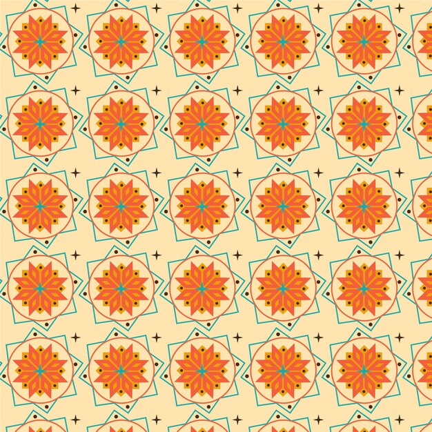 Patrón arabesco creativo de diseño plano