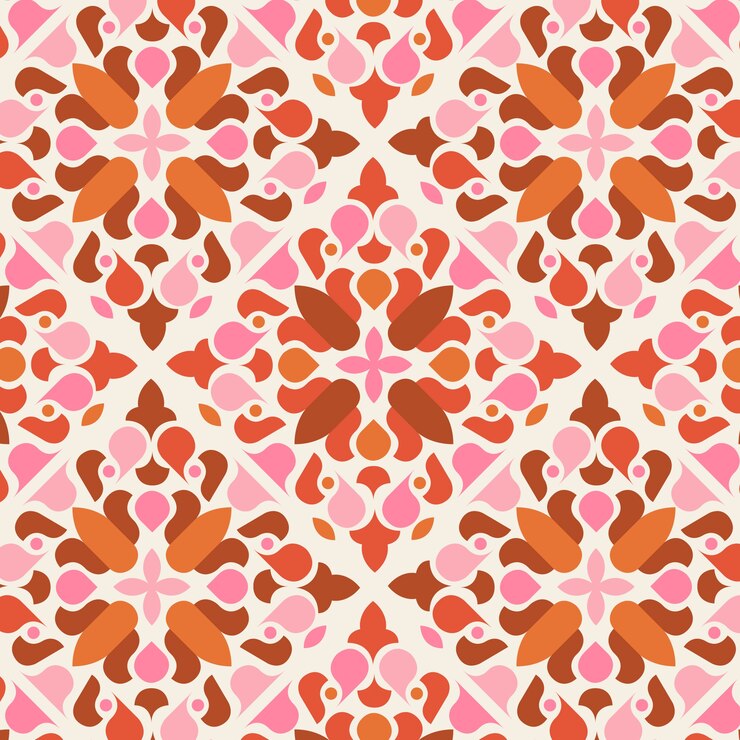 Vector gratuito patrón arabesco de diseño plano