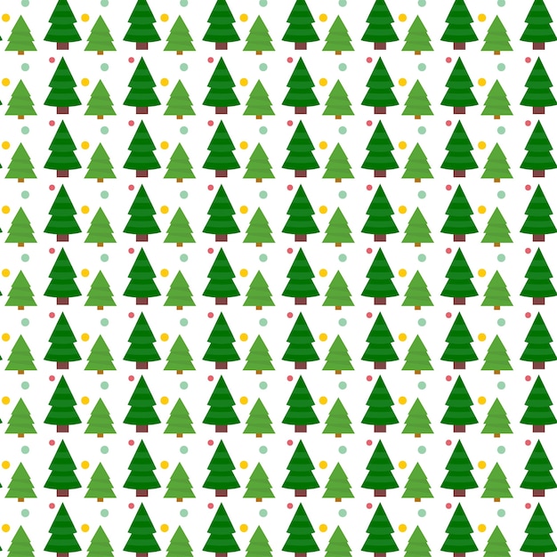 Vector gratuito patrón de árbol verde de navidad