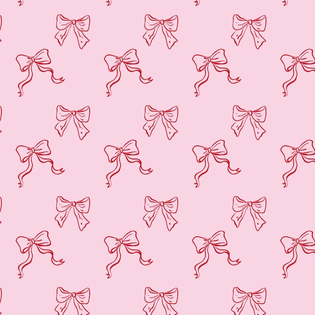 Patrón de arco rosado y rojo