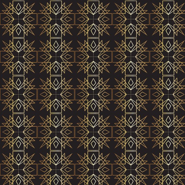 Patrón art deco degradado dorado