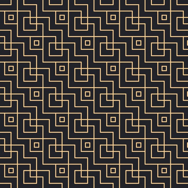 Patrón art deco de diseño plano