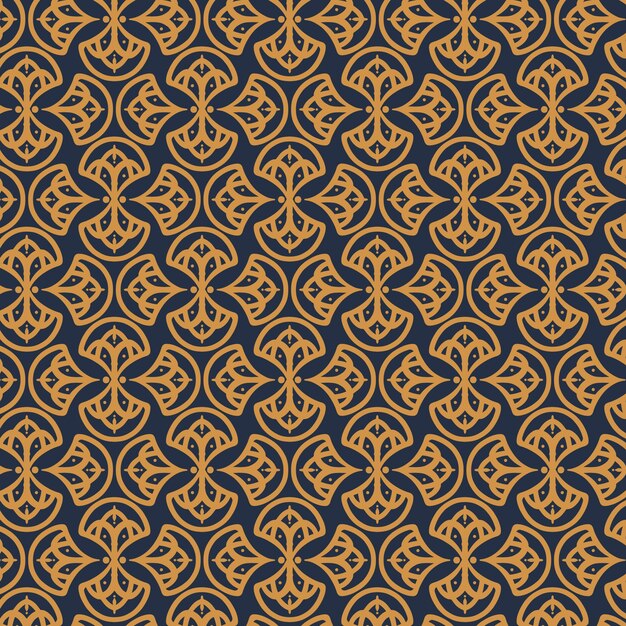 Patrón art deco de diseño plano