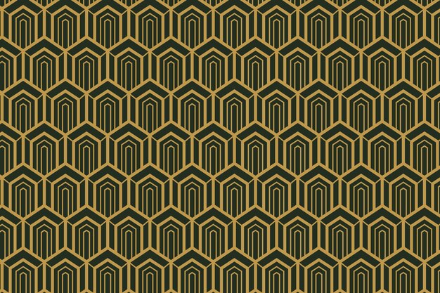 Patrón art deco de diseño plano