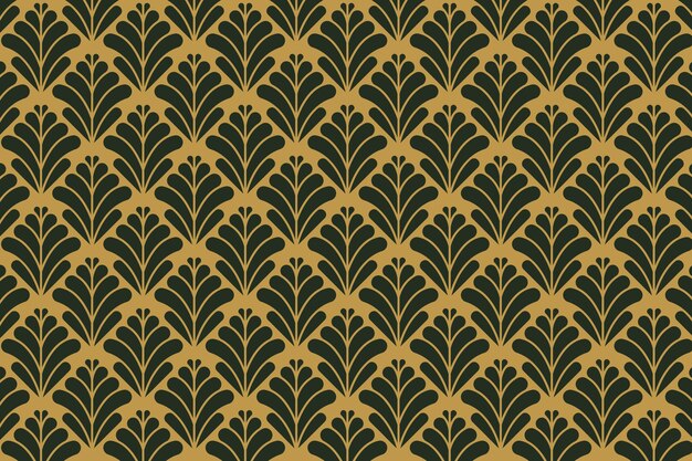 Patrón art deco de diseño plano
