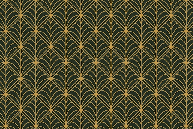 Patrón art deco de diseño plano